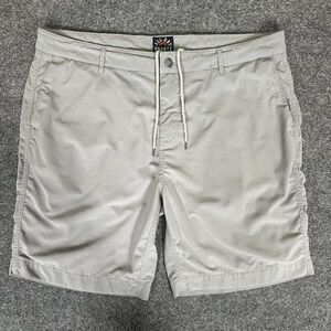 Faherty All Day Shorts Mens 38 (40) Grey‎ Chino Drawstring Casual 9" Golf Adult